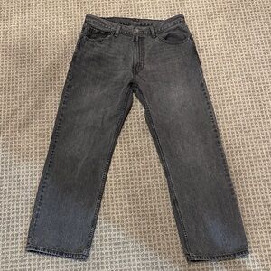 Levi's Men's Straight Black/Charcoal Jeans
